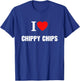 I Love Chippy Chips Chipshop Women Children T-Shirt - T-Shirt | Royal