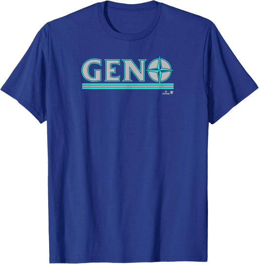 Eugenio Suarez: Seattle Text - Seattle Baseball T-Shirt - T-Shirt | Royal