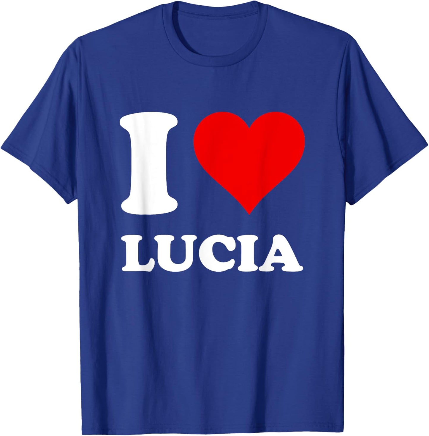 Red Heart I Love Lucia T-Shirt - T-Shirt | Royal