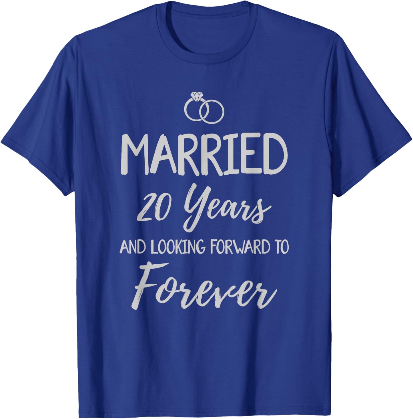 Married 20 Years Ago - 20th Wedding Anniversary For Couple T-Shirt - T-Shirt | Royal