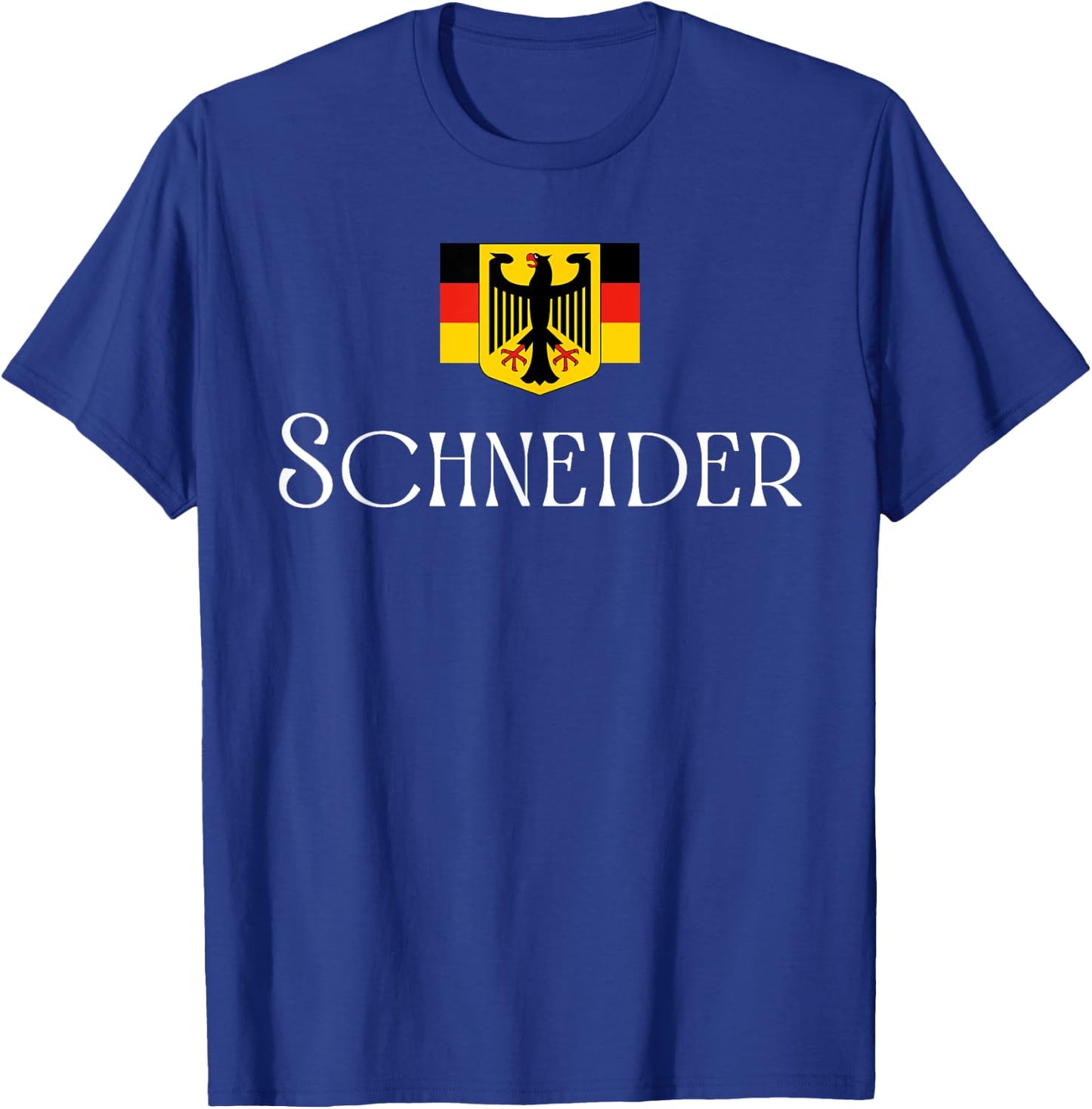 Schneider Surname German Family Name Heraldic Eagle Flag T-Shirt - T-Shirt | Royal