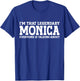 Monica Personal Name Women Girl Funny Monica T-Shirt - T-Shirt | Royal