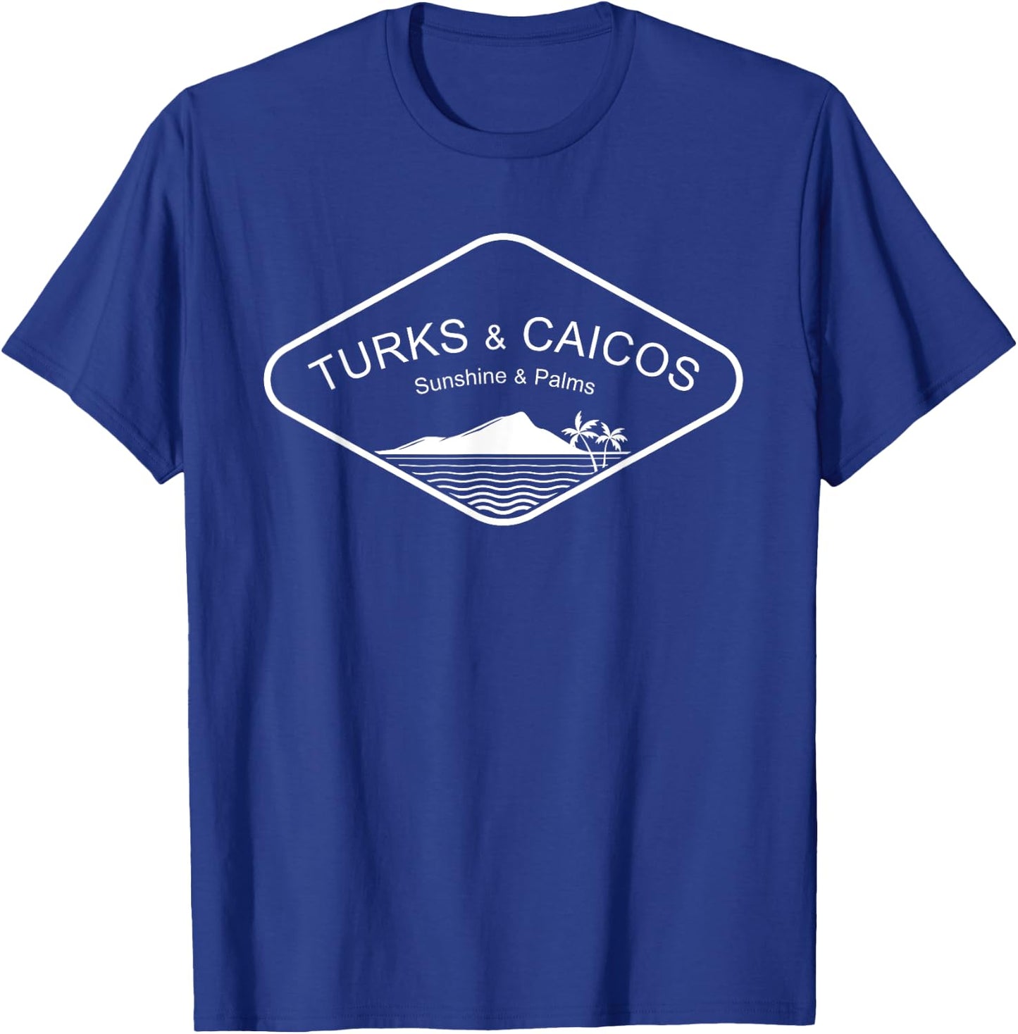 Turks and Caicos Sun Palm Trees Caribbean Surf Gift Souvenir Men Women T-Shirt - T-Shirt | Royal