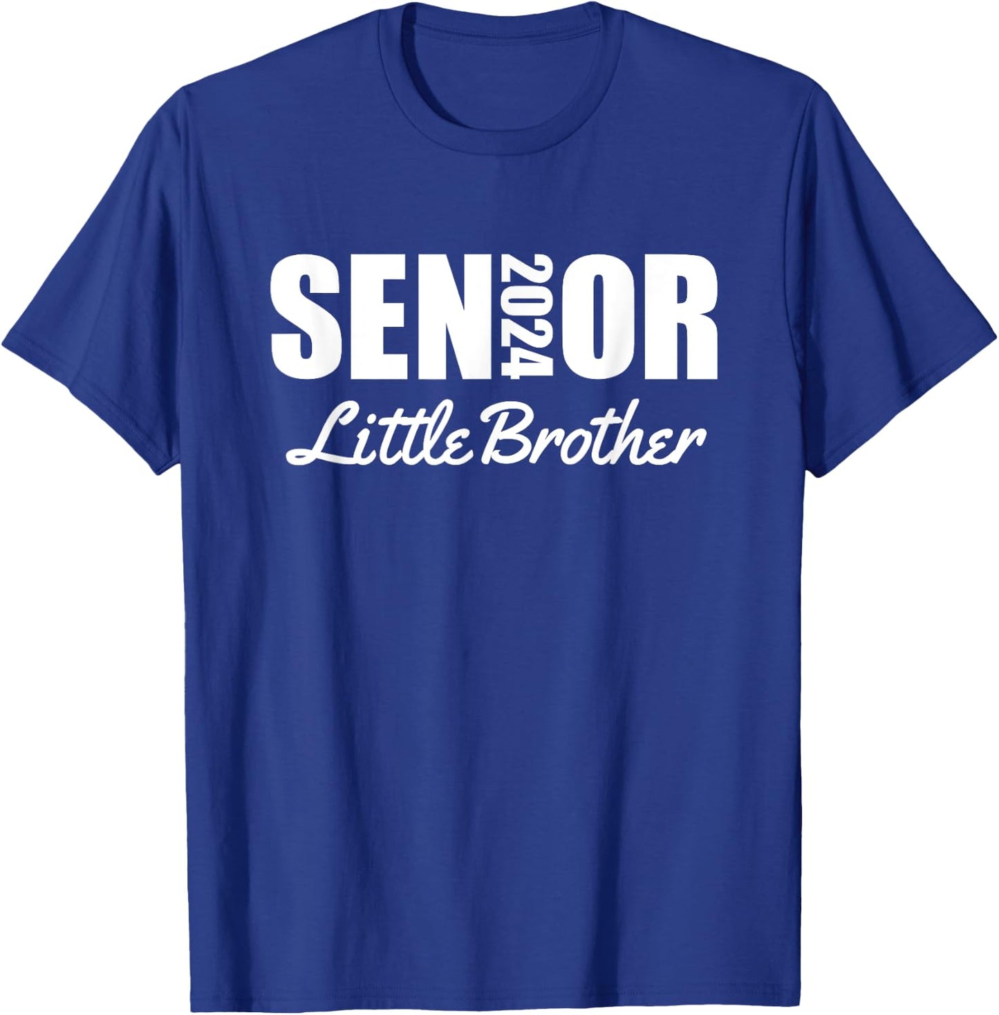 2024 Senior Proud Little Brother Of A Senior Class Of 2024 T-Shirt - T-Shirt | Royal