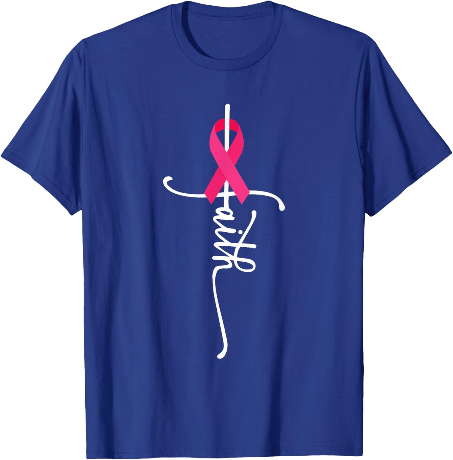 Breast Cancer Faith Breast Cancer Awareness T-Shirt - T-Shirt | Royal