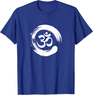 Om Yoga Ohm Hindu Meditation Zen Enzo Circle Spiritual Peace T-Shirt - T-Shirt | Royal