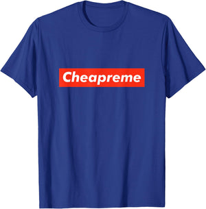 Cheapreme Black Classic Fit , Small, Men's T-Shirt - T-Shirt | Royal