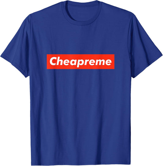 Cheapreme Black Classic Fit , Small, Men's T-Shirt - T-Shirt | Royal