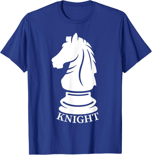 White Knight Chess Piece Chess Lovers Gag Gifts Men Kids T-Shirt - T-Shirt | Royal