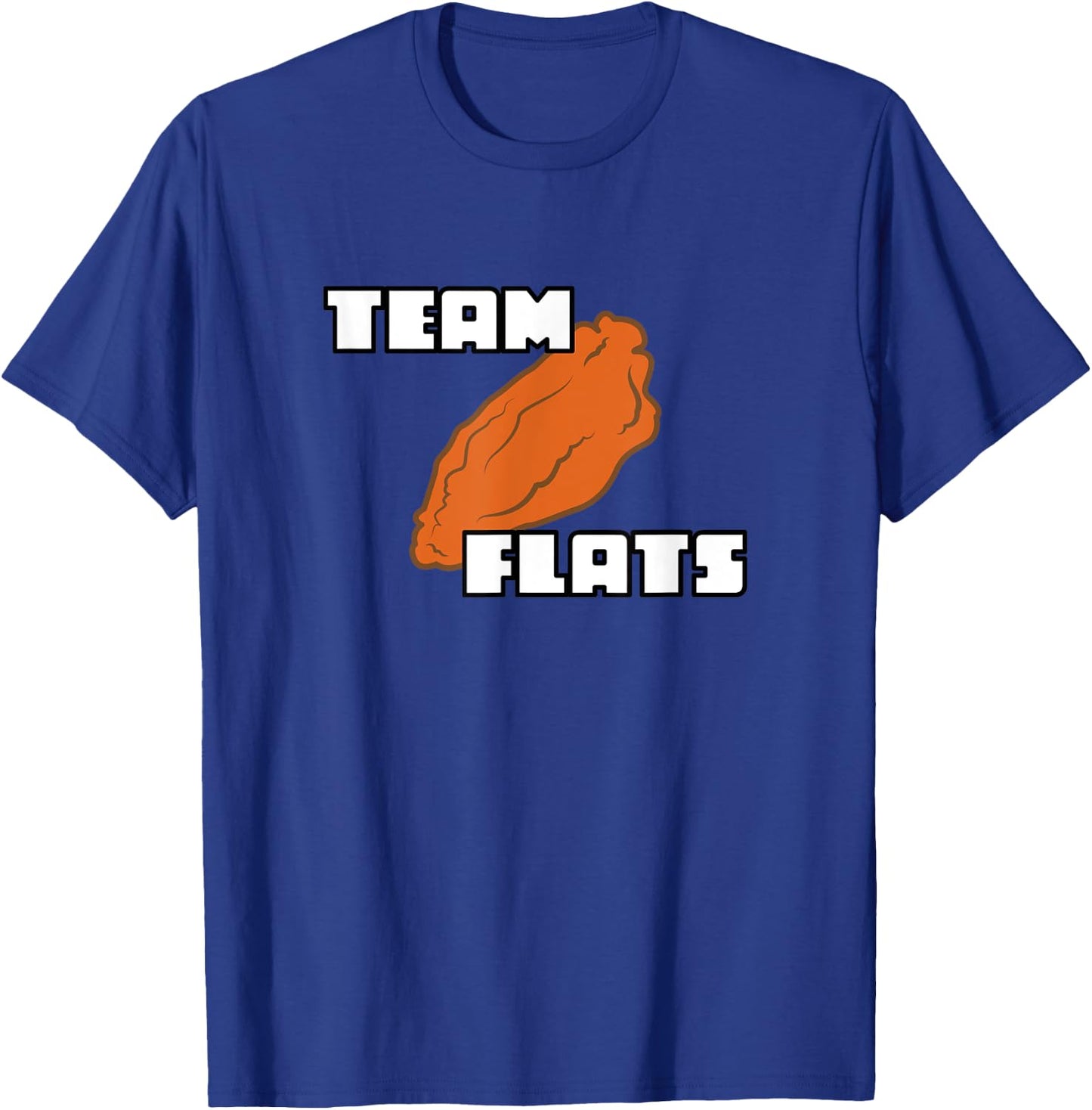 Buffalo Chicken Wing Team Flats and Drums T-Shirt - T-Shirt | Royal