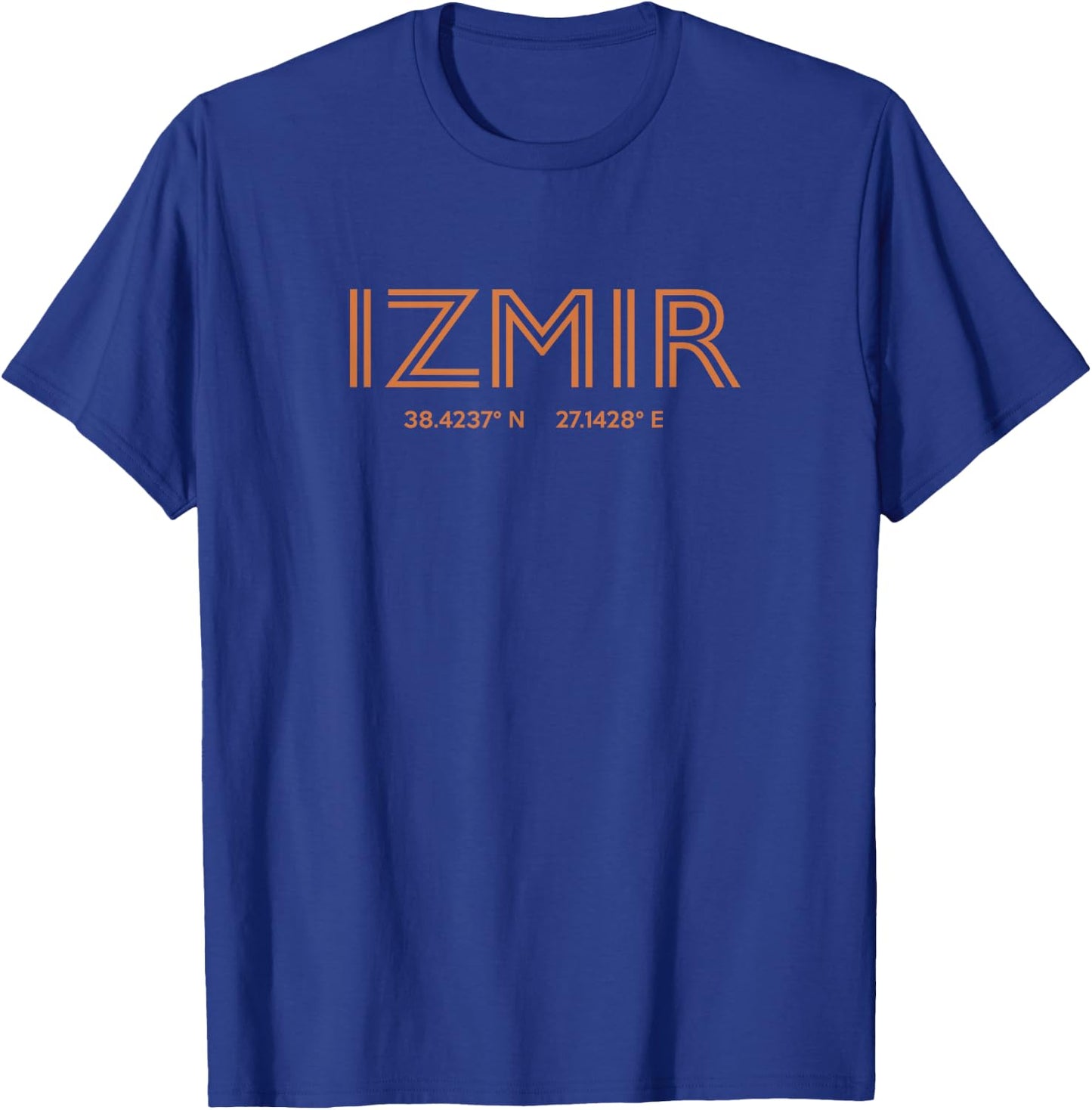 Turkey City Coordinates - Izmir T-Shirt - T-Shirt | Royal