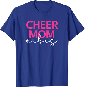 Cheer Mom Pink Vibes Cheerleading T-Shirt - T-Shirt | Royal