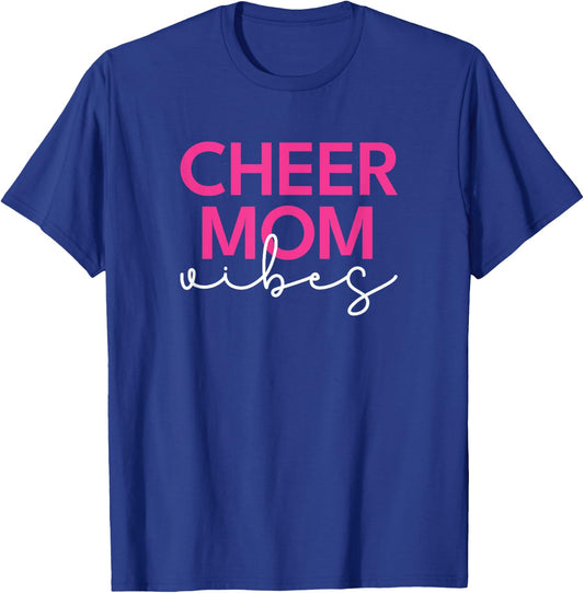 Cheer Mom Pink Vibes Cheerleading T-Shirt - T-Shirt | Royal