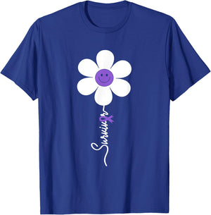 Pancreatic Cancer Survivor Women Pancreatic Cancer Awareness T-Shirt - T-Shirt | Royal