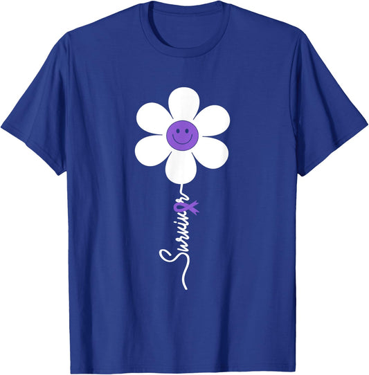 Pancreatic Cancer Survivor Women Pancreatic Cancer Awareness T-Shirt - T-Shirt | Royal