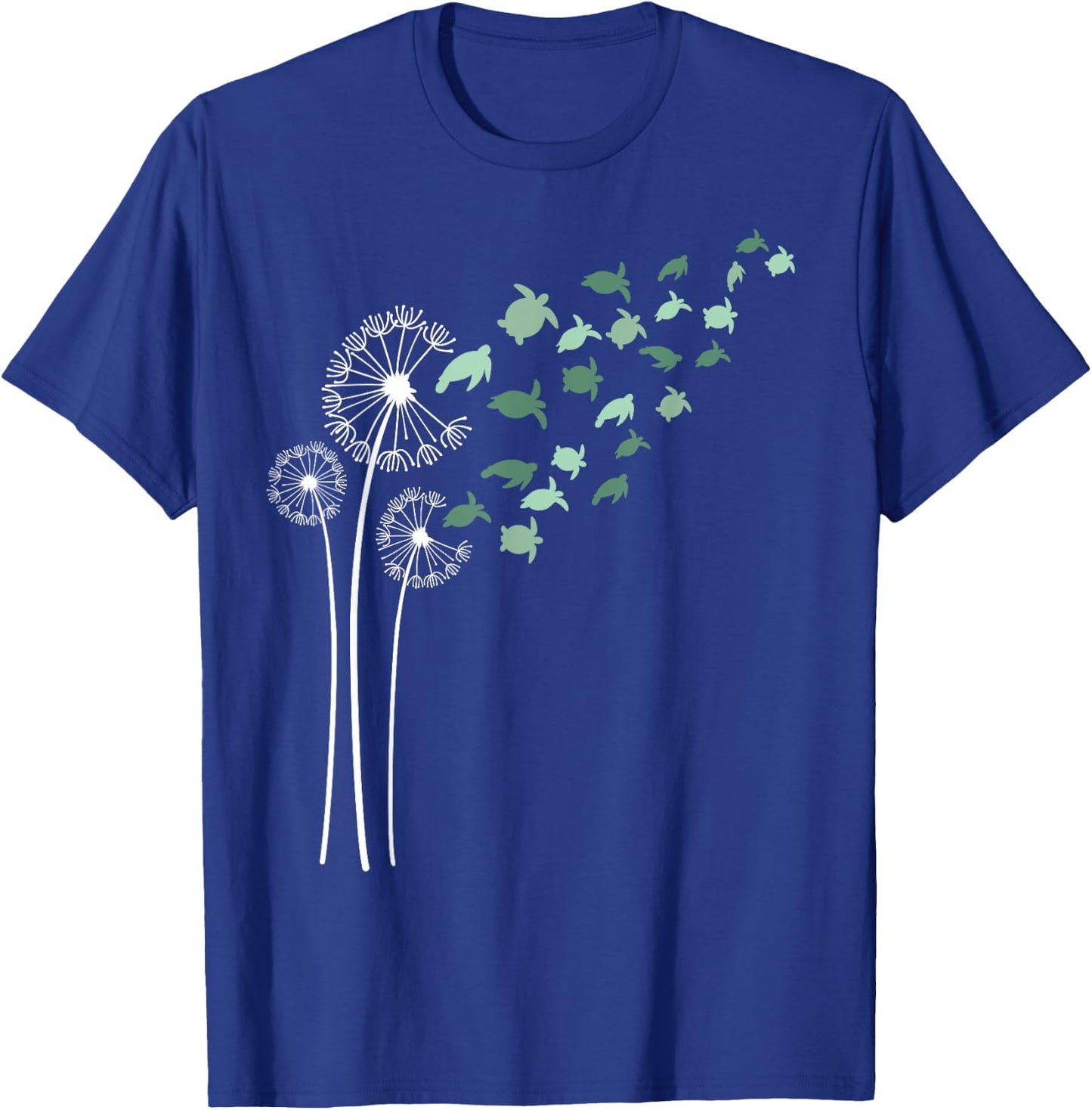 Sea Turtles Dandelion Flower For Dandelions and Turtle Lover T-Shirt - T-Shirt | Royal