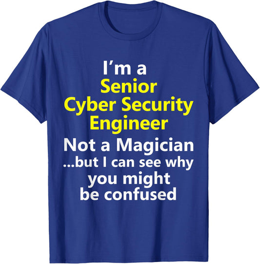 Senior Cyber Information Security Engineer Analyst Job T-Shirt - T-Shirt | Royal