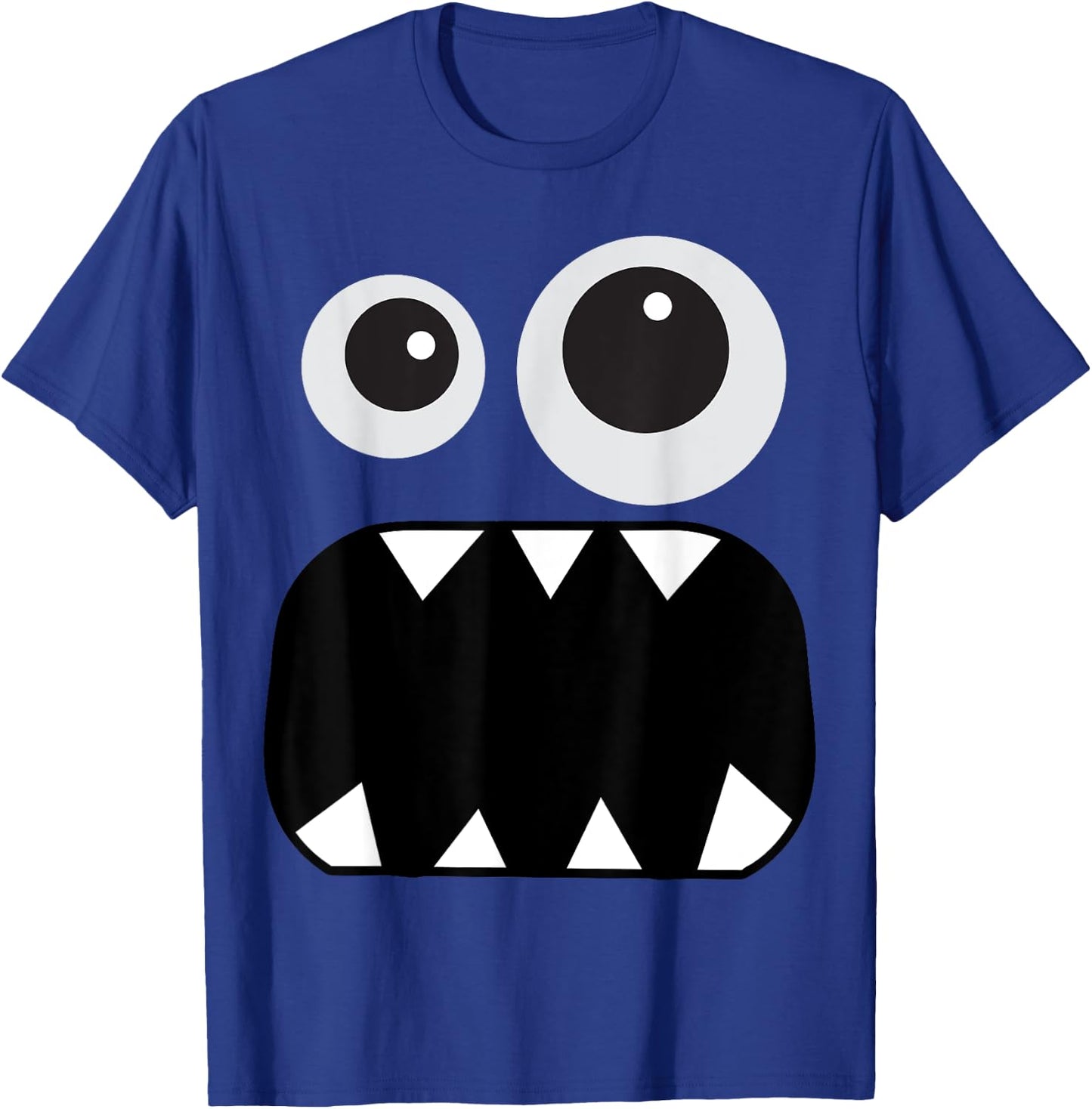 Cute Monster Face Men's Women's Costume Halloween T-Shirt - T-Shirt | Royal
