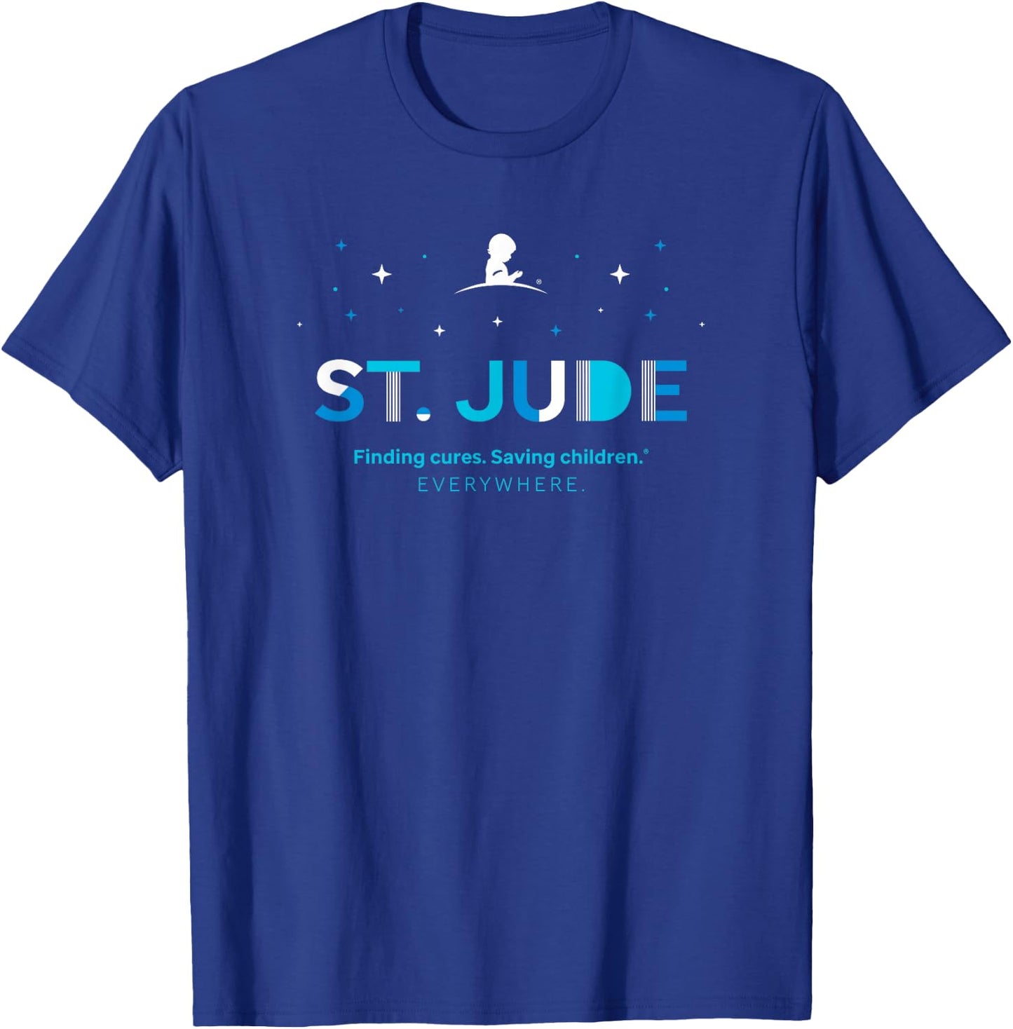 St. Jude "Finding Cures. Saving Children. EVERYWHERE" Block T-Shirt - T-Shirt | Royal