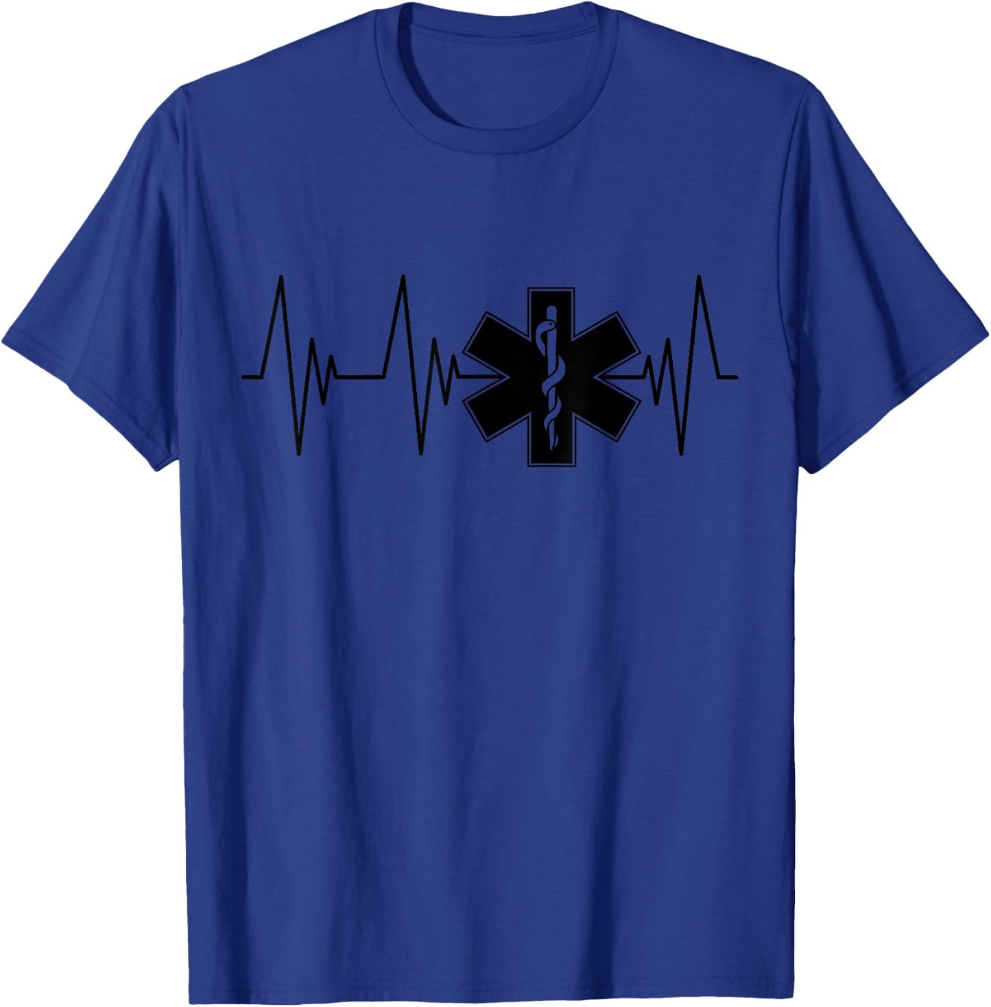 EMT Heartbeat Paramedic EMS Emergency Medical Technician T-Shirt - T-Shirt | Royal