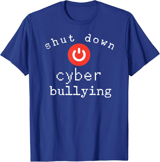 End Cyber Bullying Cyberbullying Awareness Stop Bullying T-Shirt - T-Shirt | Royal