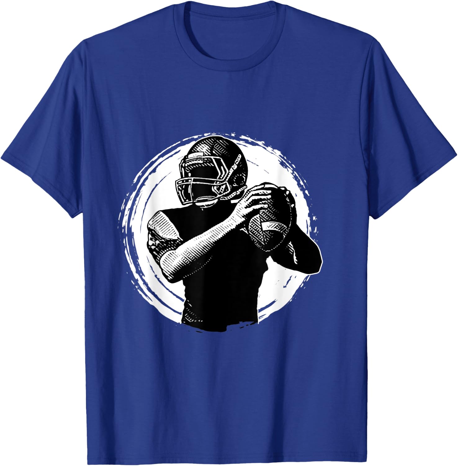 Sports American Football Player Throw Quarterback T-Shirt - T-Shirt | Royal