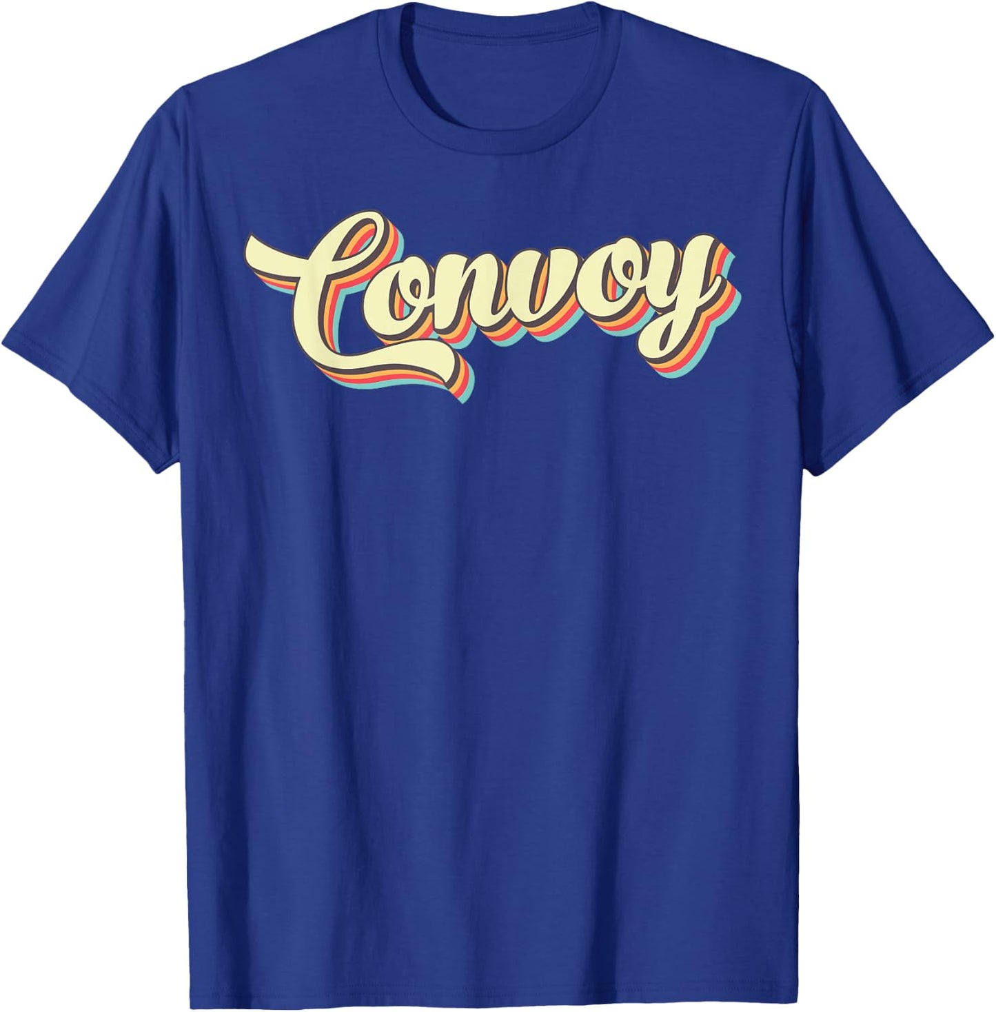 Convoy Retro Art Baseball Font Vintage T-Shirt - T-Shirt | Royal