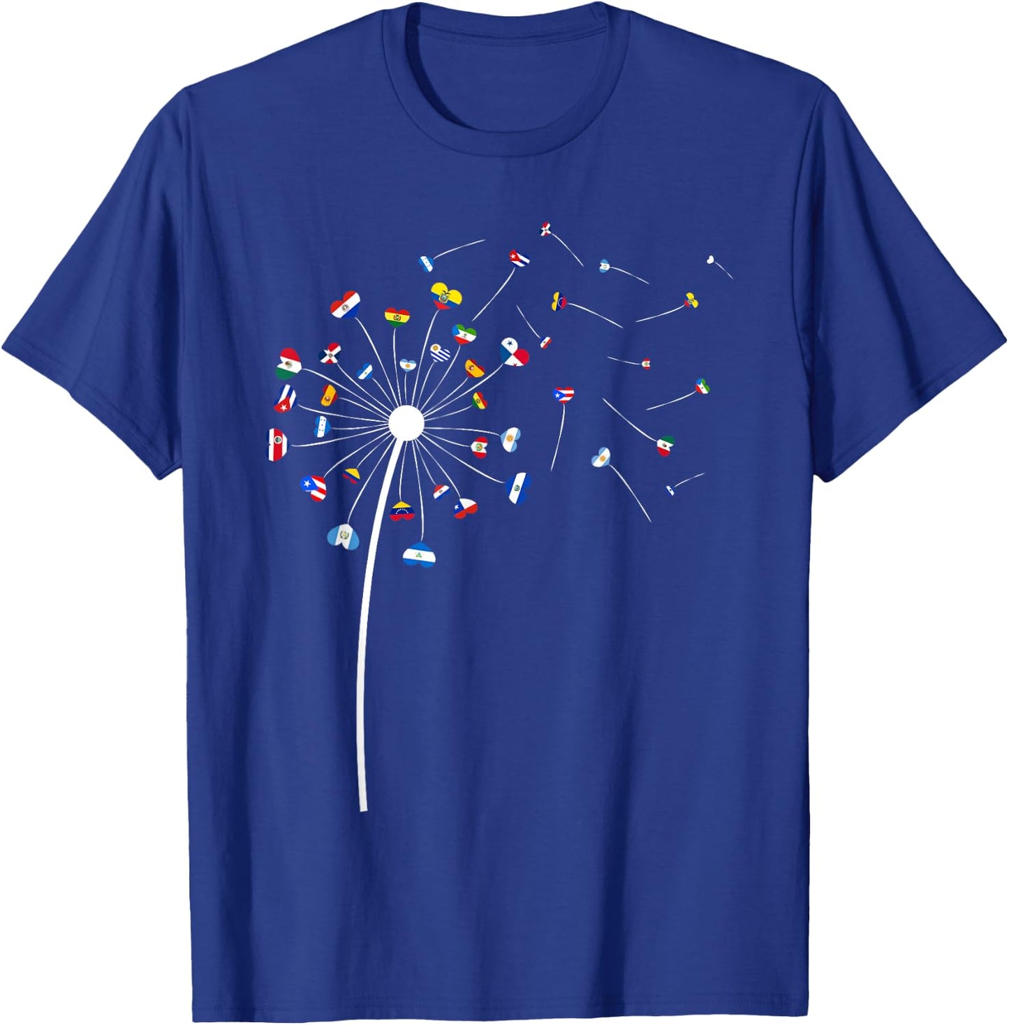 Dandelions Latina Countries Flag Hispanic Heritage Month Men T-Shirt - T-Shirt | Royal