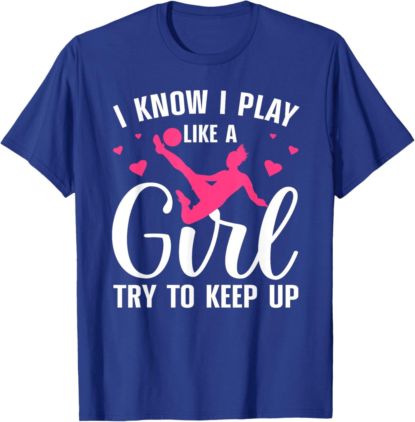 Cool Soccer Girls Soccer Player Football Training T-Shirt - T-Shirt | Royal