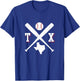 Texas Map TX Sport Vintage Baseball Bats T-Shirt - T-Shirt | Royal
