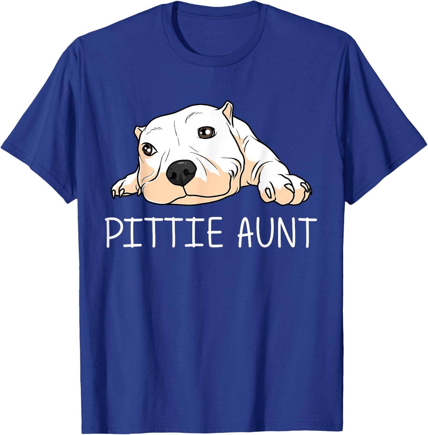 Funny Pitbull Gift Aunt Women Canine Dog Puppy Animal T-Shirt - T-Shirt | Royal