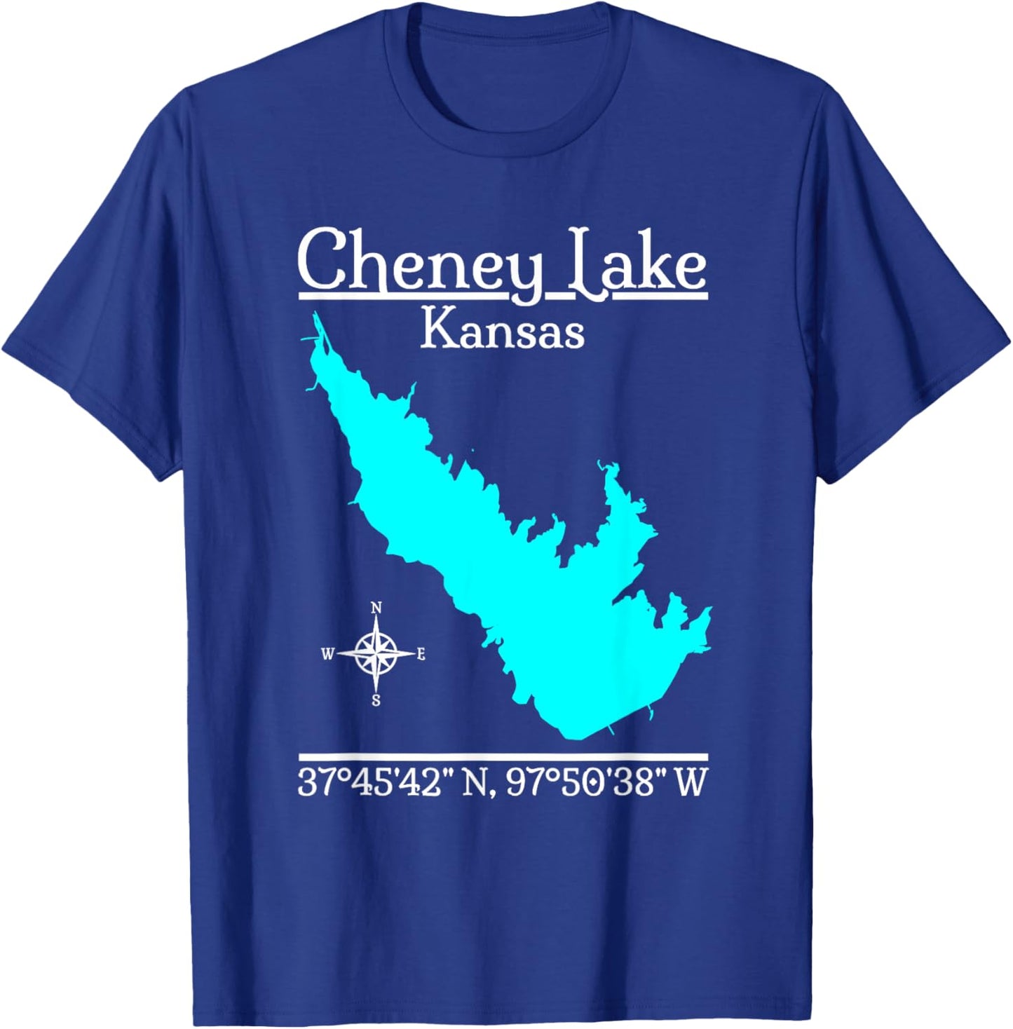 Cheney Lake, Kansas T-Shirt - T-Shirt | Royal