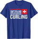 Switzerland Curling Swiss Flag Stone Sport Curler Skip Team T-Shirt - T-Shirt | Royal