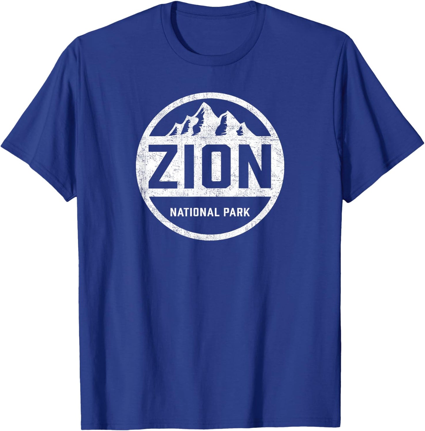 Retro Zion National Park Utah Mountain Women Men Kids Hiking T-Shirt - T-Shirt | Royal