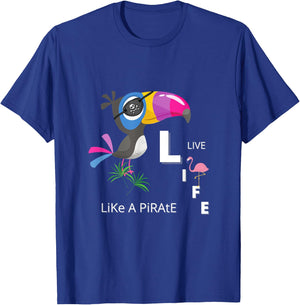 Tropical Bird | Pirate T-Shirt - T-Shirt | Royal