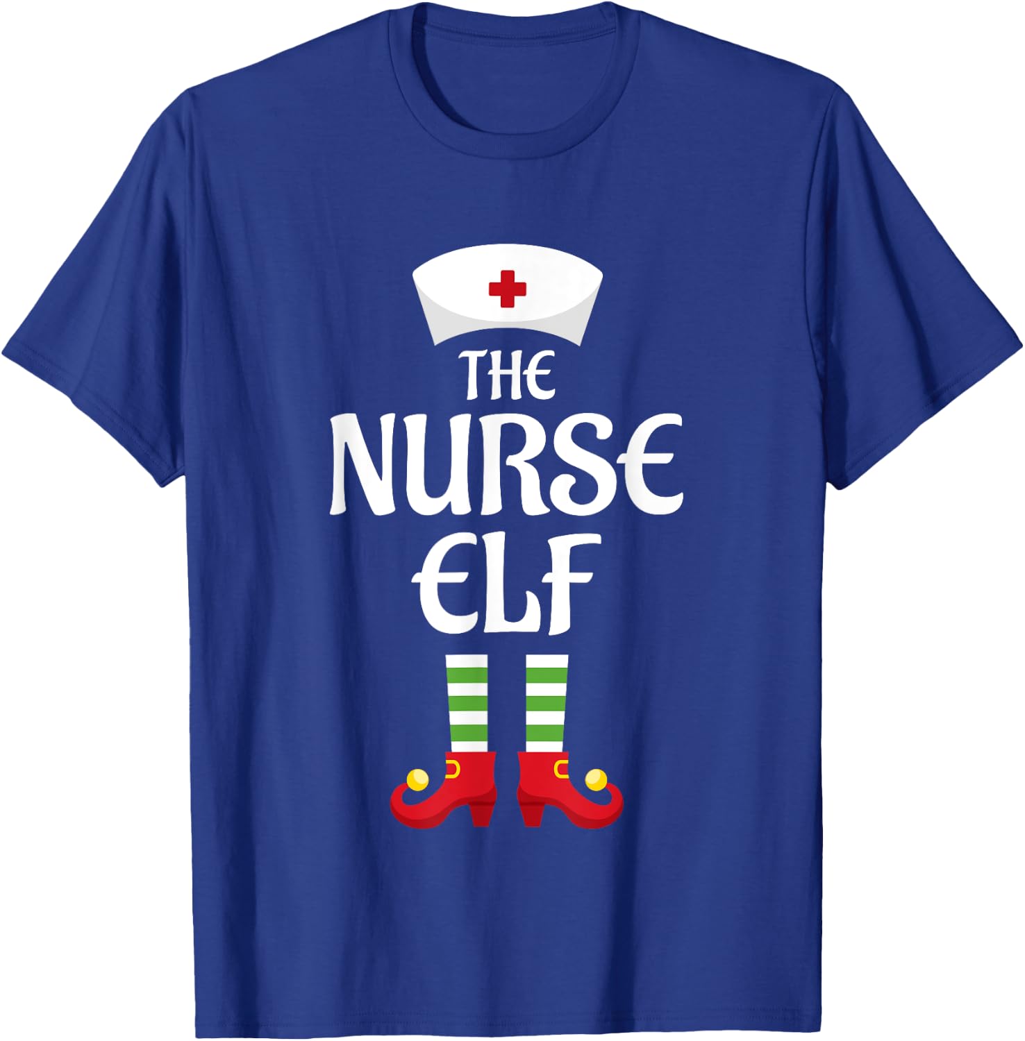 Nurse Elf Family Matching Group Christmas T-Shirt - T-Shirt | Royal