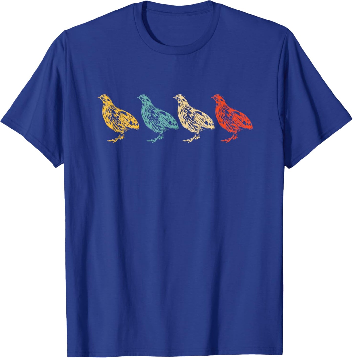Vintage Quail Bird 60s 70s Quail T-Shirt - T-Shirt | Royal