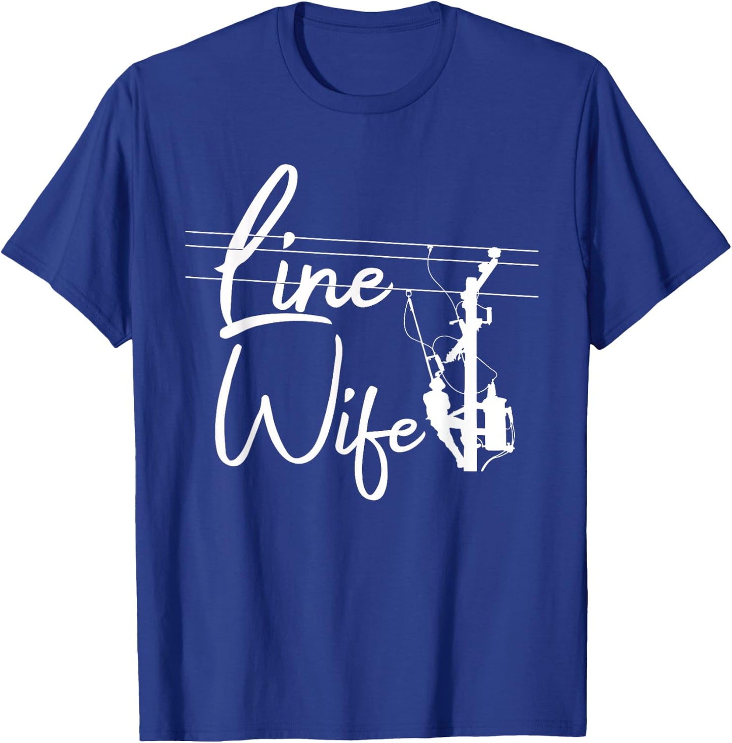 Cool Lineman Wife Girls Electrician Linemen Fiance T-Shirt - T-Shirt | Royal