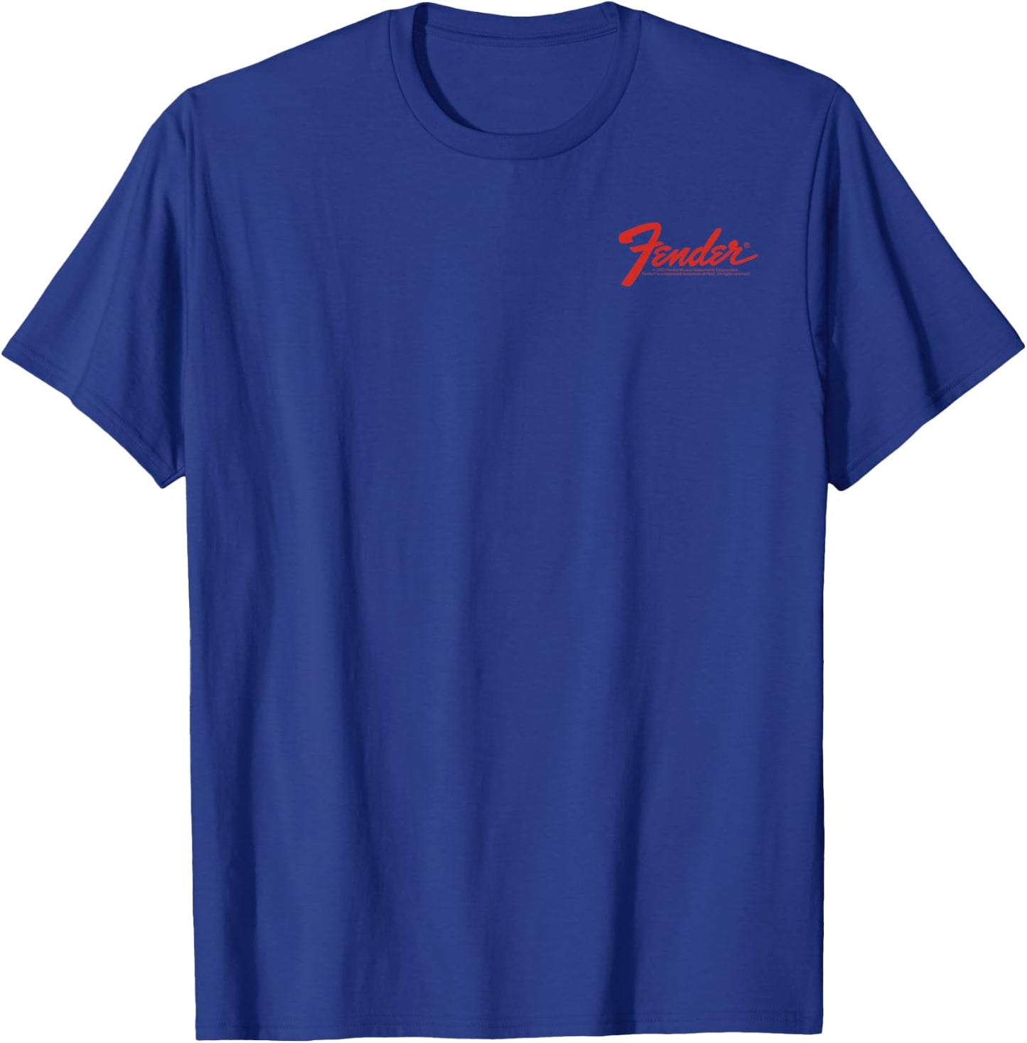 Fender Vintage Guitar Pocket Logo Design T-Shirt - T-Shirt | Royal