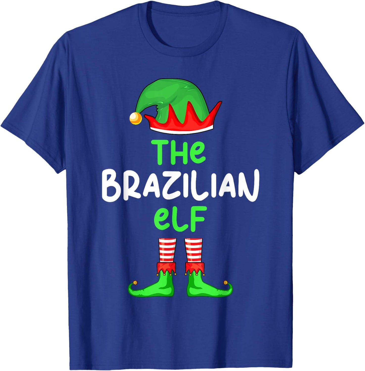 I'm The Brazilian Elf Brazil Christmas Funny Pajama T-Shirt - T-Shirt | Royal
