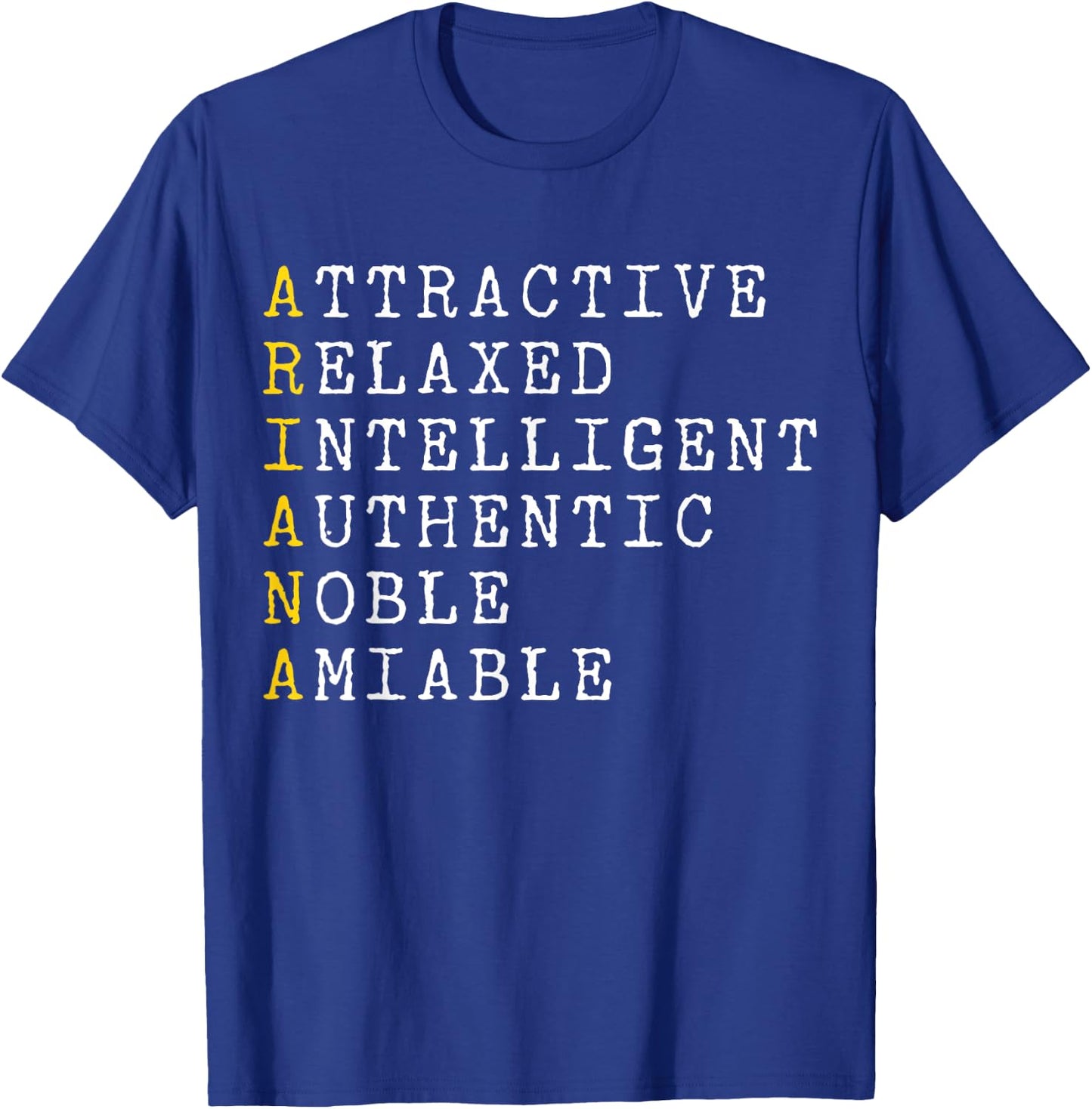 Ariana Personalized, Ariana Name, Girl Woman Ariana T-Shirt - T-Shirt | Royal