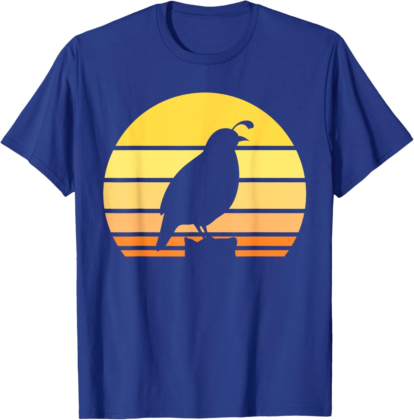 Cool Quail Art Men Women Bird Hunter Quail Upland Hunter T-Shirt - T-Shirt | Royal