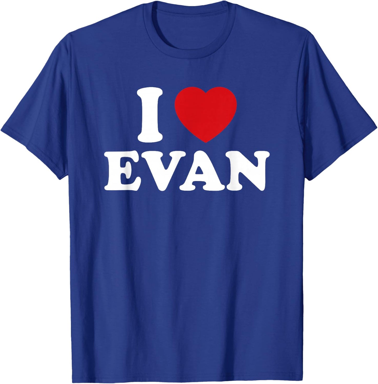 I Heart Love Evan T-Shirt - T-Shirt | Royal