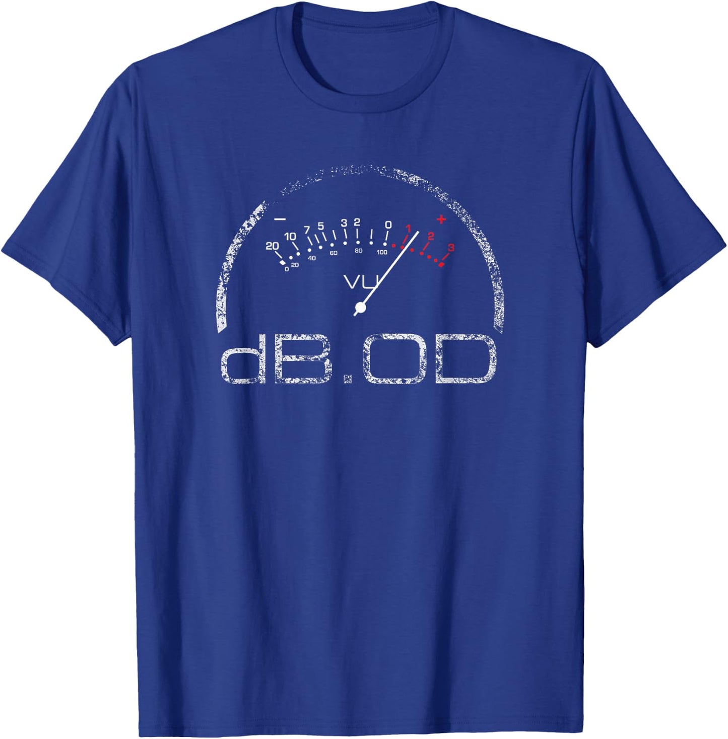 VU Meter Design Decibel, Sound Engineer, Musician, HI Fi T-Shirt - T-Shirt | Royal