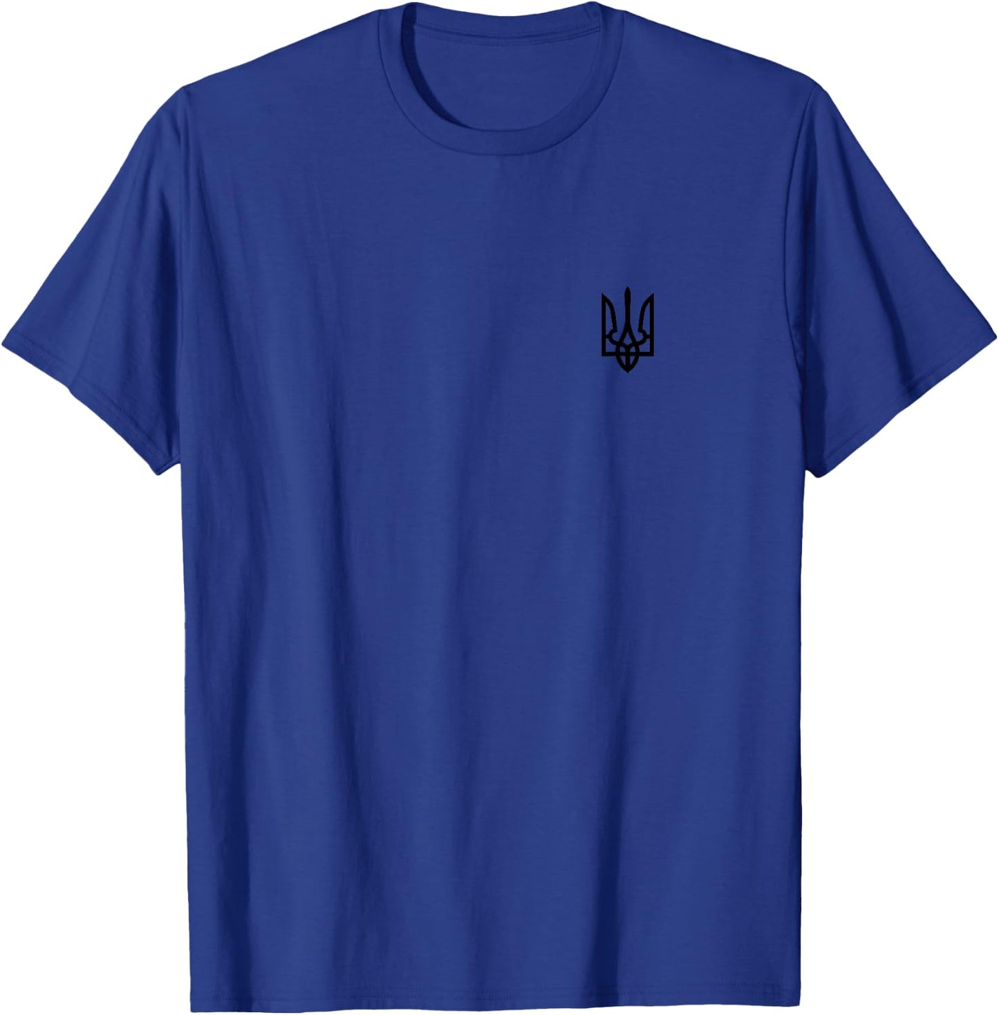 Black Ukrainian Tryzub Symbol on the heart - Ukraine Trident T-Shirt - T-Shirt | Royal