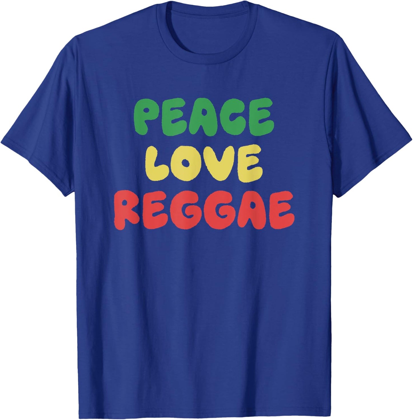 Peace Love Reggae Funny Jamaican Jamaica Rasta Reggae Music T-Shirt - T-Shirt | Royal