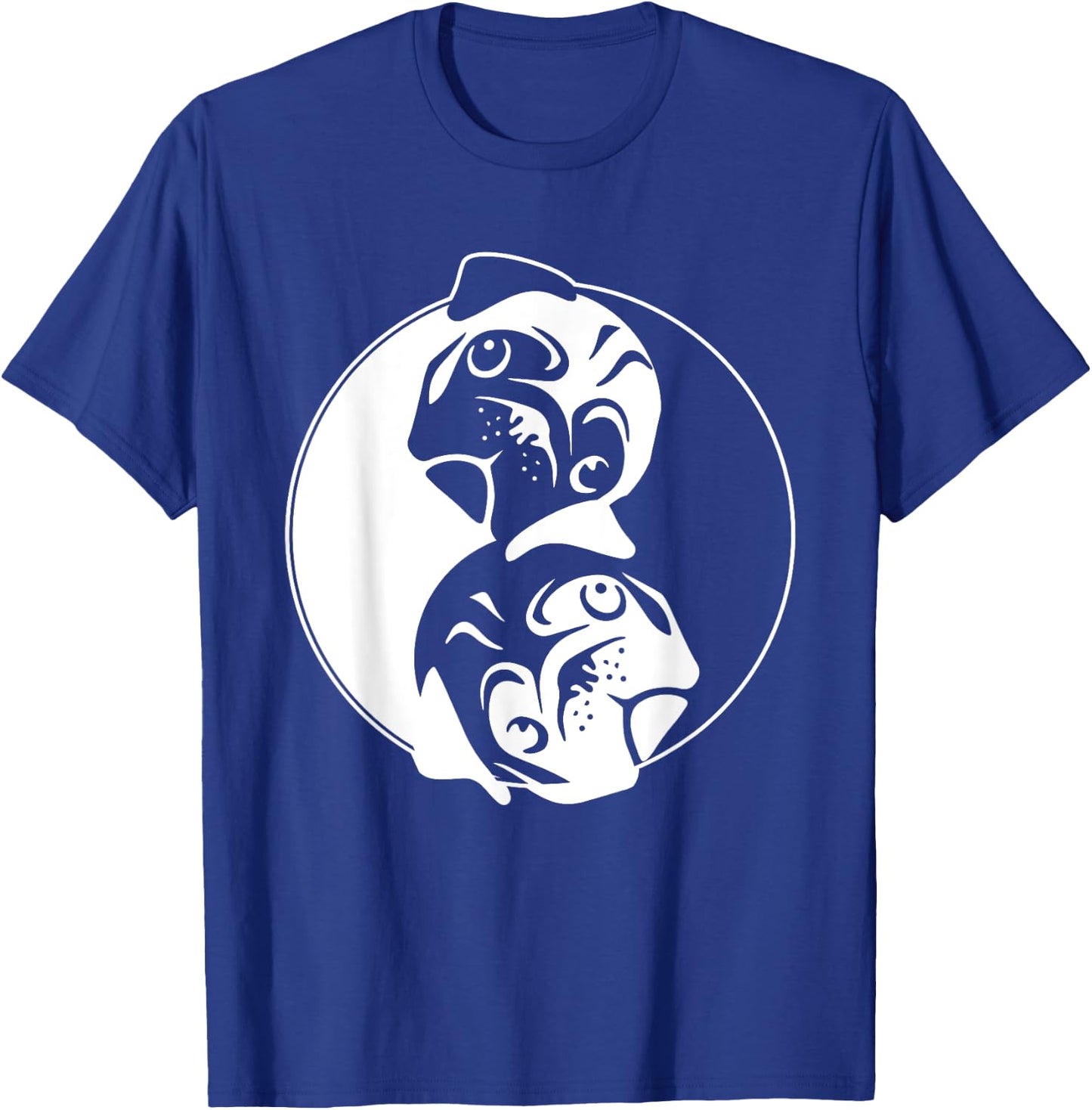 Pug Yin Yang Pugs Owner Dog Breed Animal Lover Pet Fans Men Women T-Shirt - T-Shirt | Royal