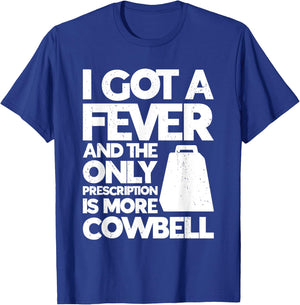 Cow Bell More Cowbell Vintage Funny Drummer Cowbell Funny T-Shirt - T-Shirt | Royal