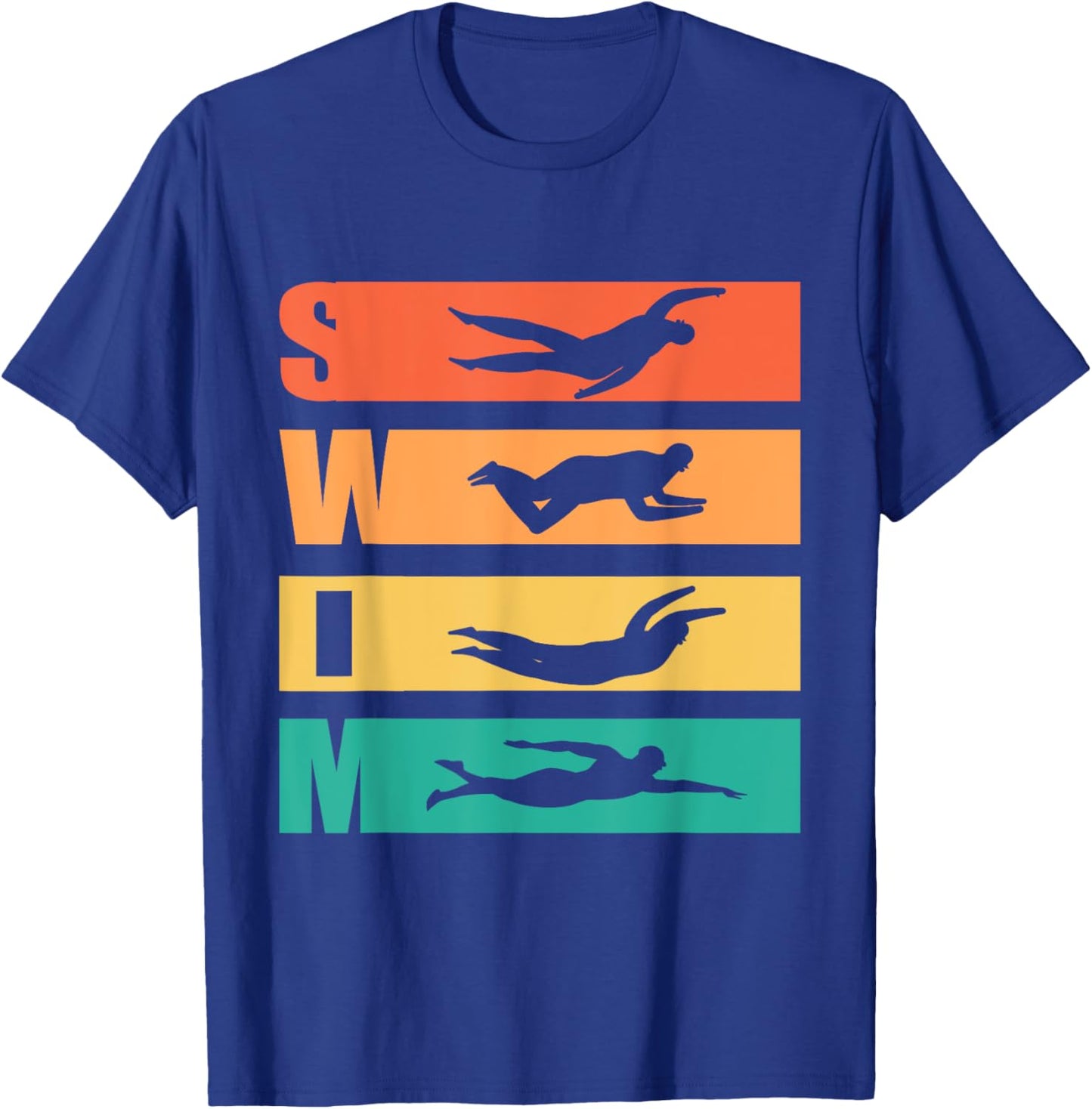 Funny Swim Retro Vintage Swimming For Swimmers T-Shirt - T-Shirt | Royal