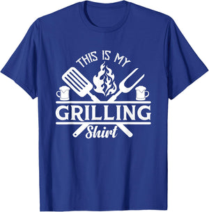 This Is My Grilling Barbecue Fathers Day Memorial Day T-Shirt - T-Shirt | Royal